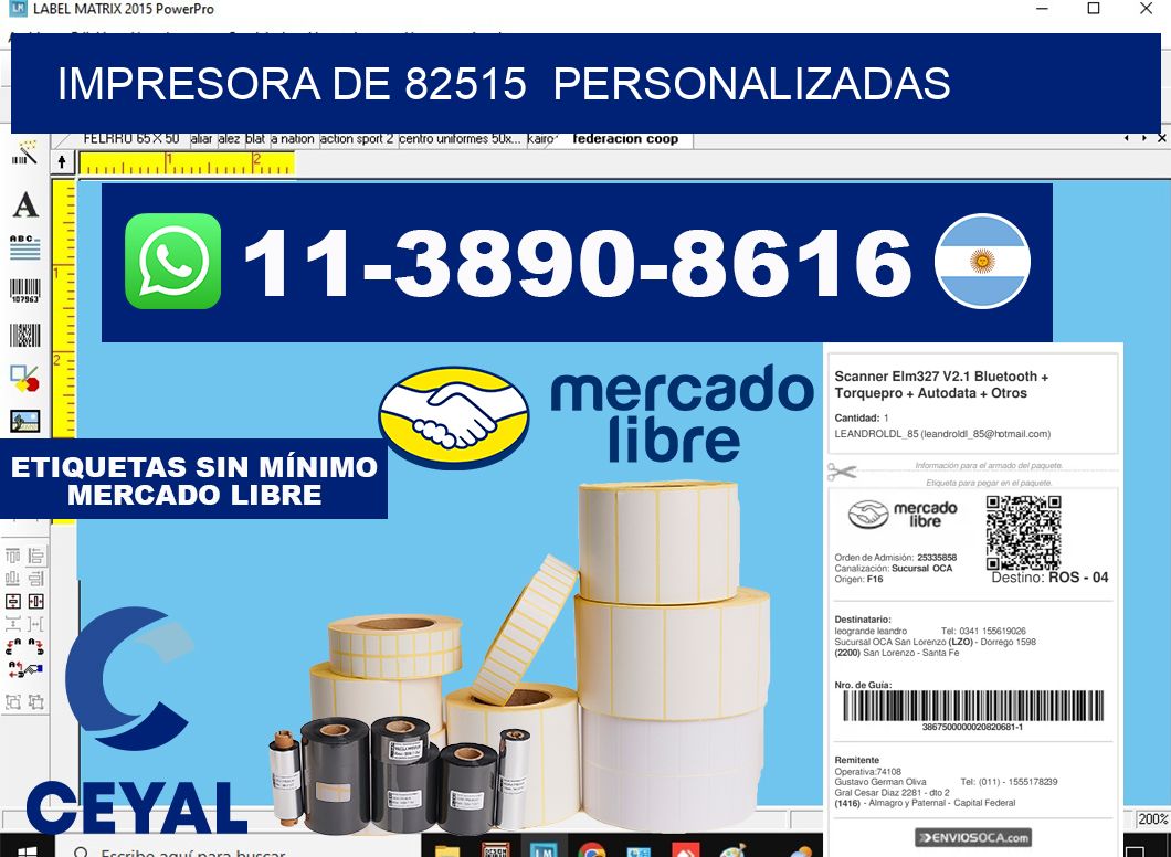 impresora de 82515  personalizadas