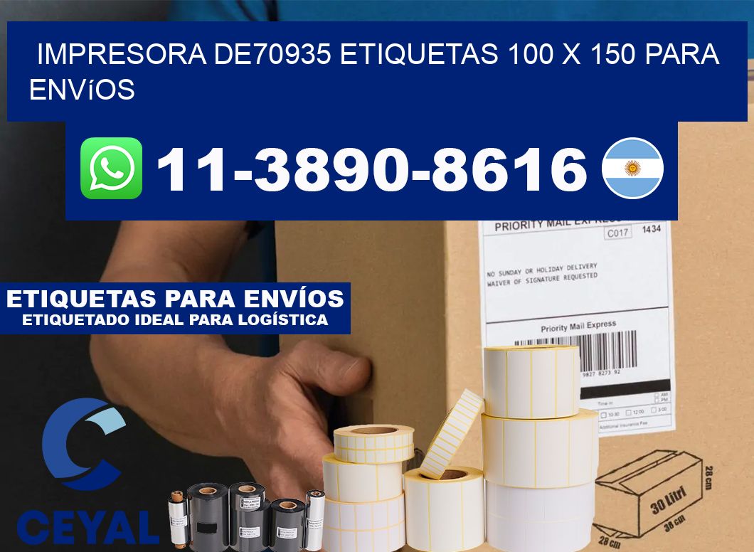 impresora de70935 etiquetas 100 x 150 para envíos