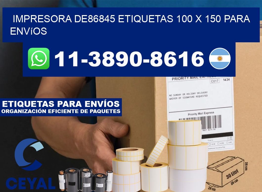 impresora de86845 etiquetas 100 x 150 para envíos