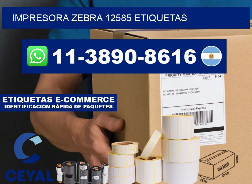 impresora zebra 12585 etiquetas