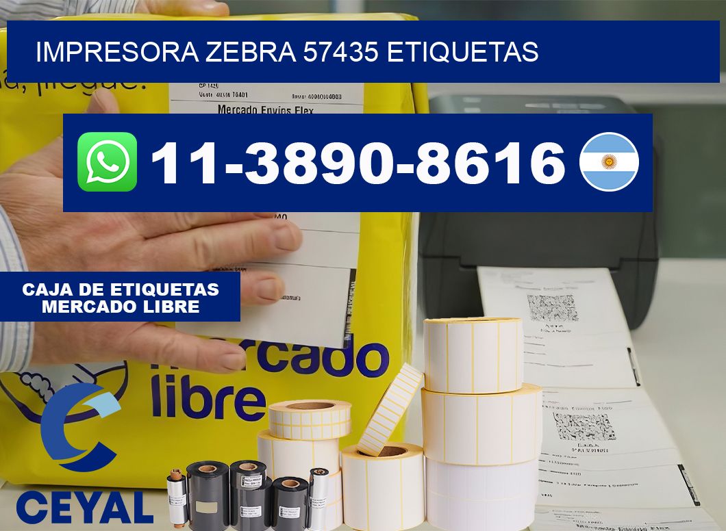 impresora zebra 57435 etiquetas