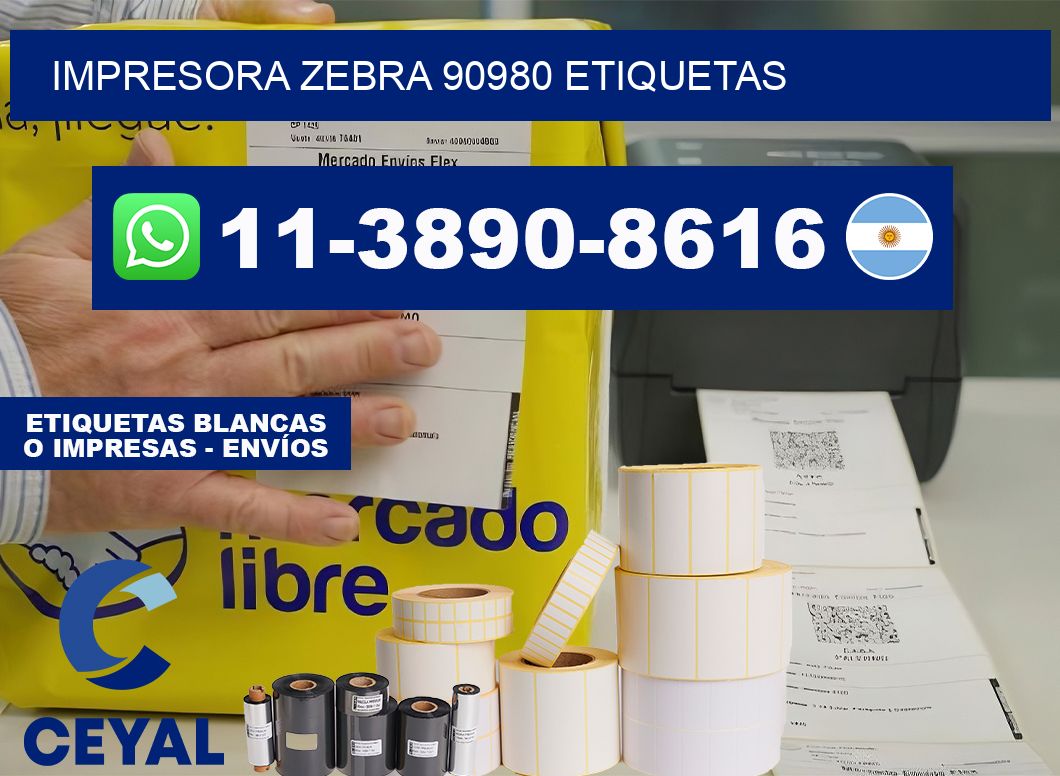 impresora zebra 90980 etiquetas
