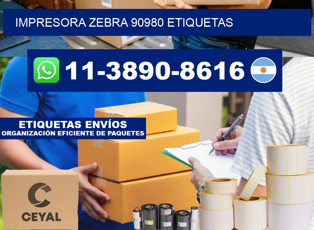 impresora zebra 90980 etiquetas