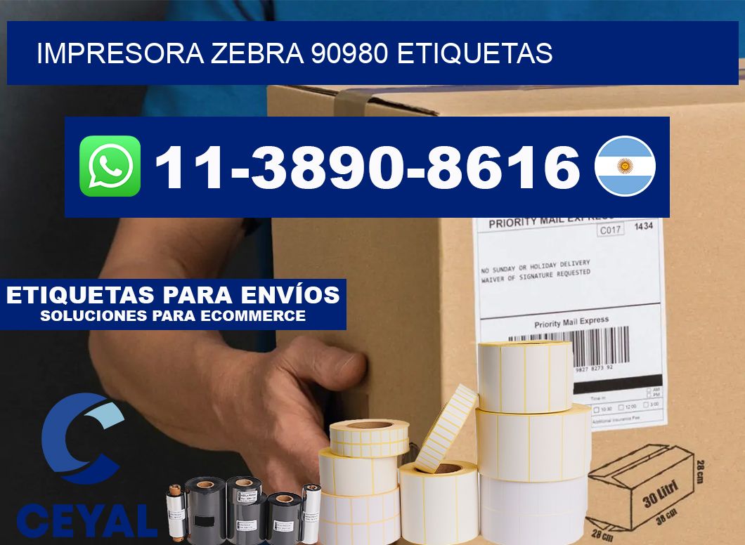 impresora zebra 90980 etiquetas