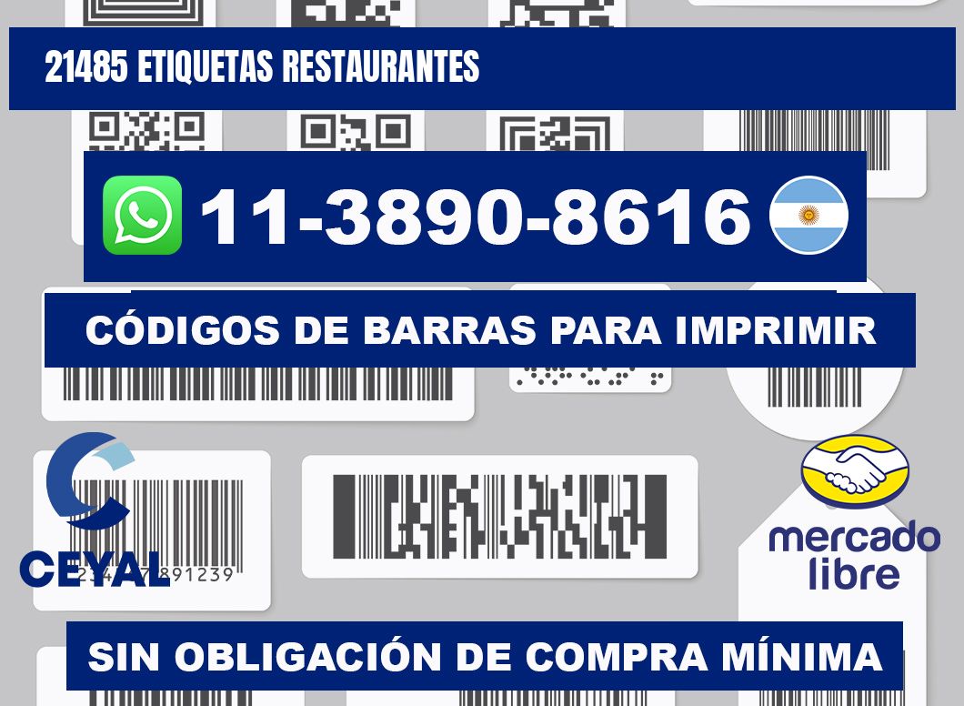 21485 etiquetas restaurantes