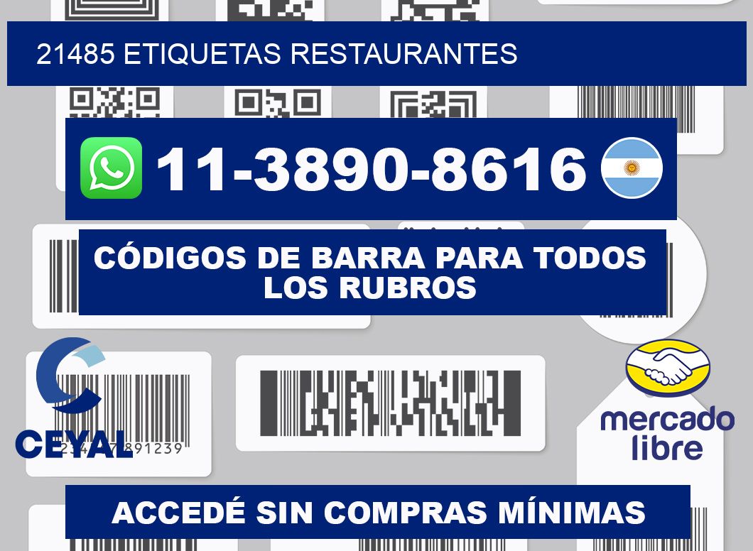 21485 etiquetas restaurantes