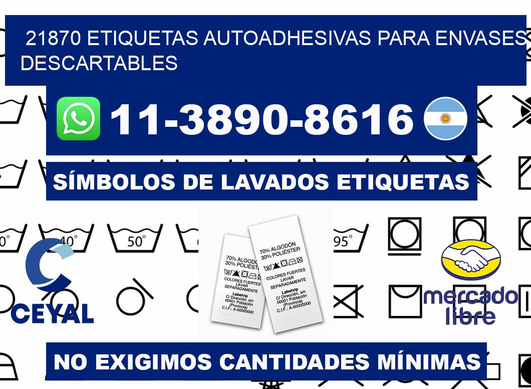 21870 etiquetas autoadhesivas para envases descartables