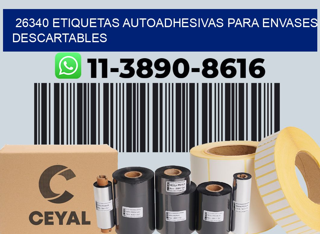 26340 etiquetas autoadhesivas para envases descartables