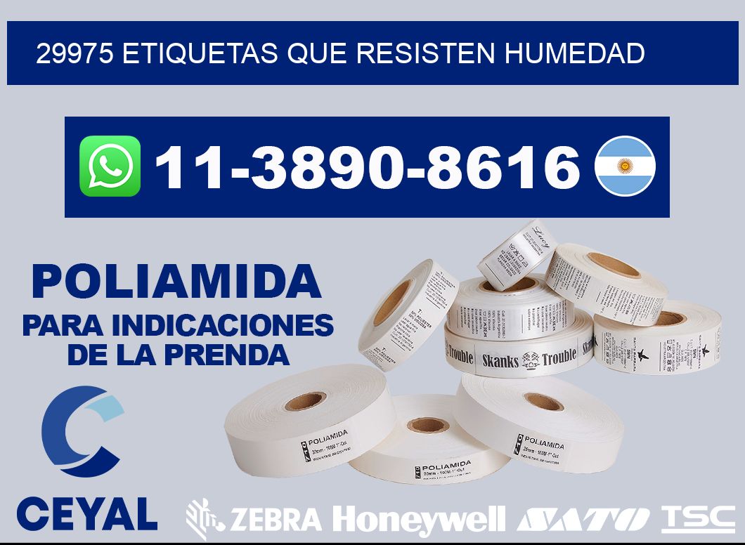 29975 etiquetas que resisten humedad