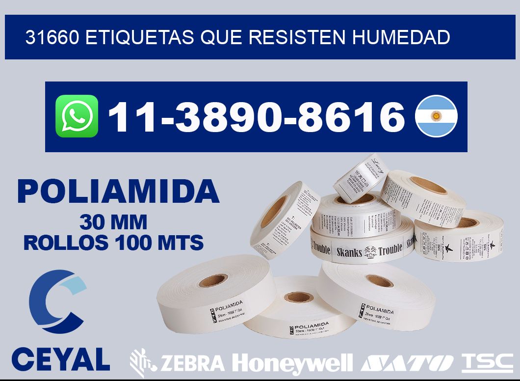 31660 etiquetas que resisten humedad