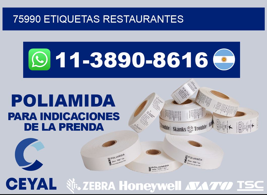 75990 etiquetas restaurantes