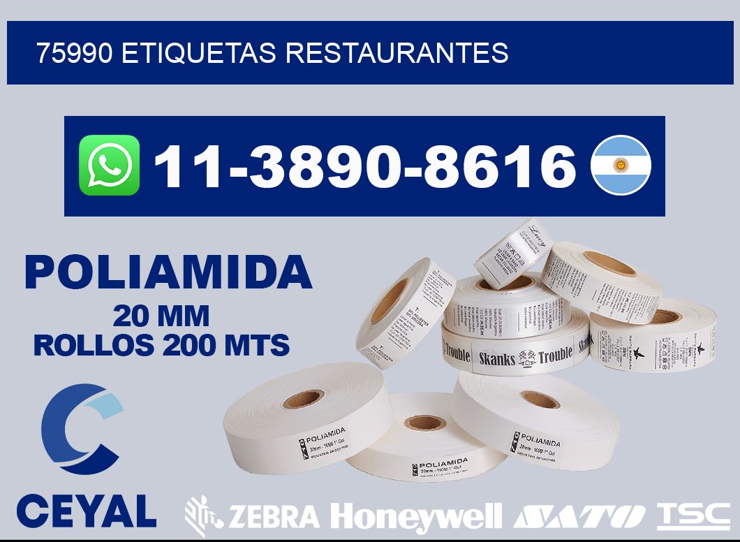 75990 etiquetas restaurantes