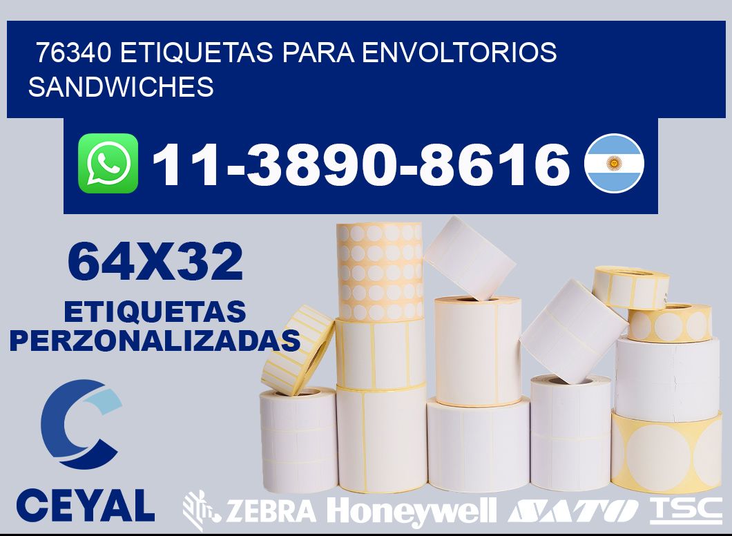 76340 etiquetas para envoltorios sandwiches