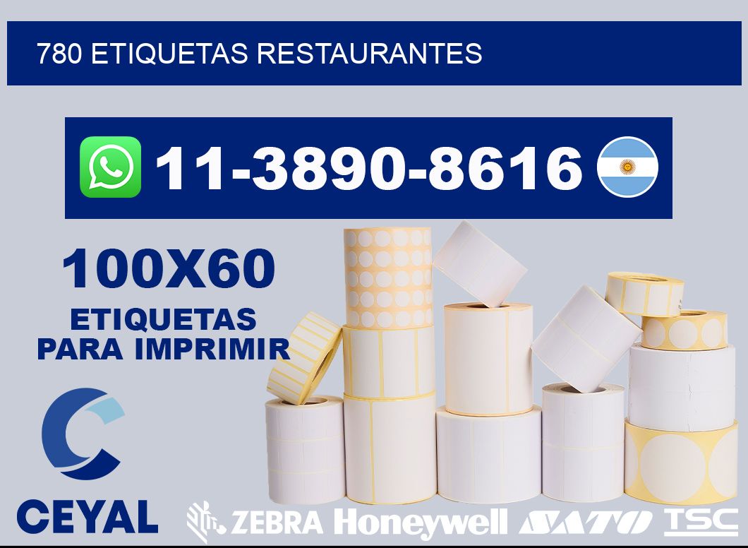 780 etiquetas restaurantes