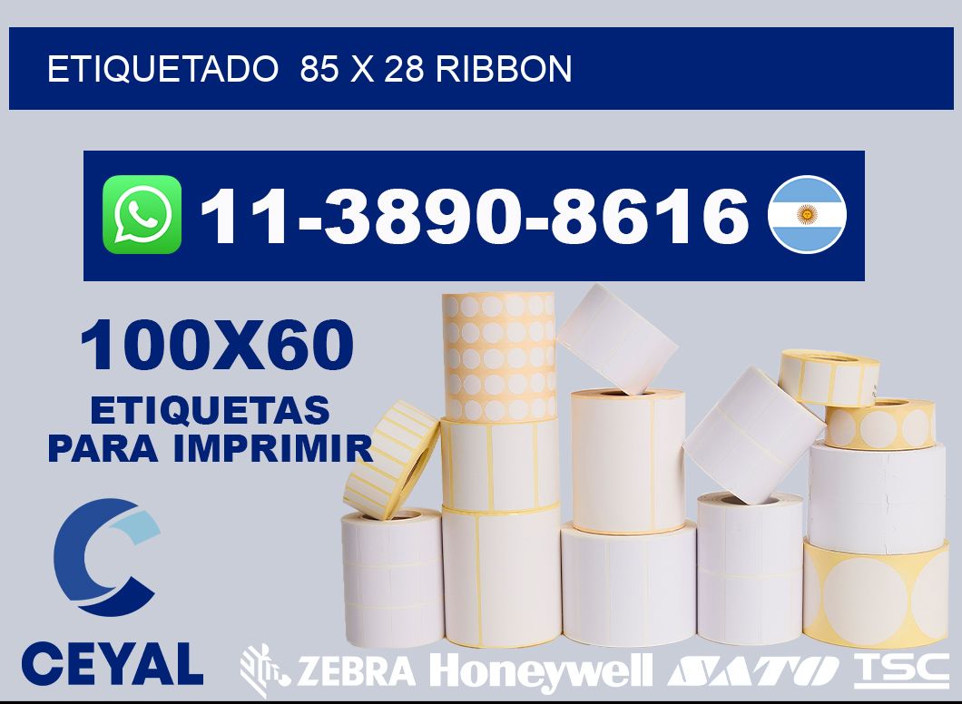 Etiquetado  85 x 28 ribbon