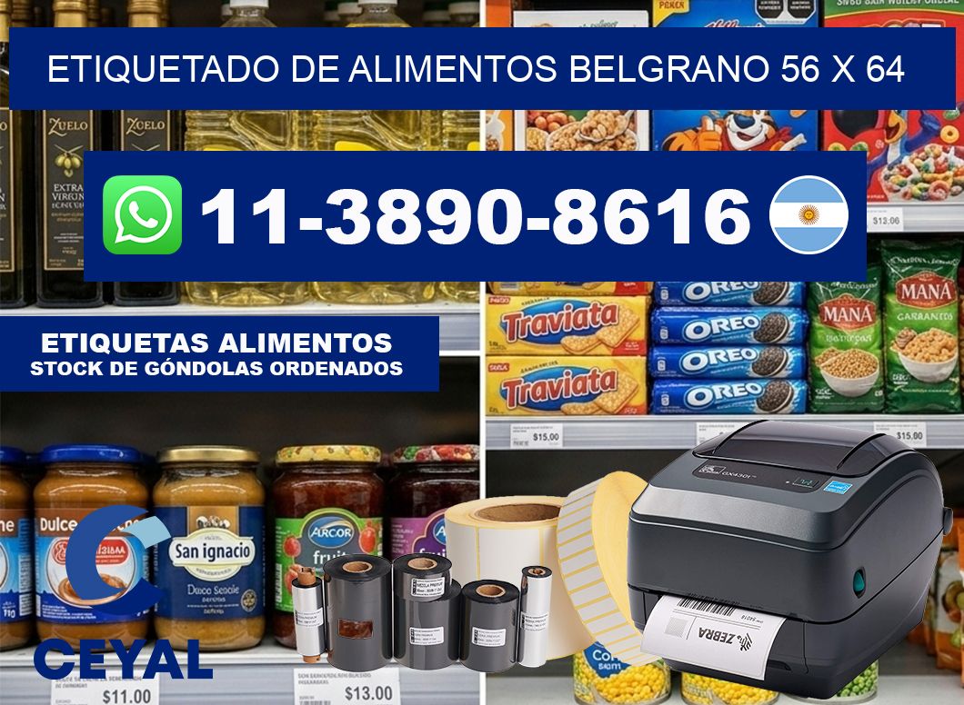 Etiquetado de alimentos belgrano 56 x 64
