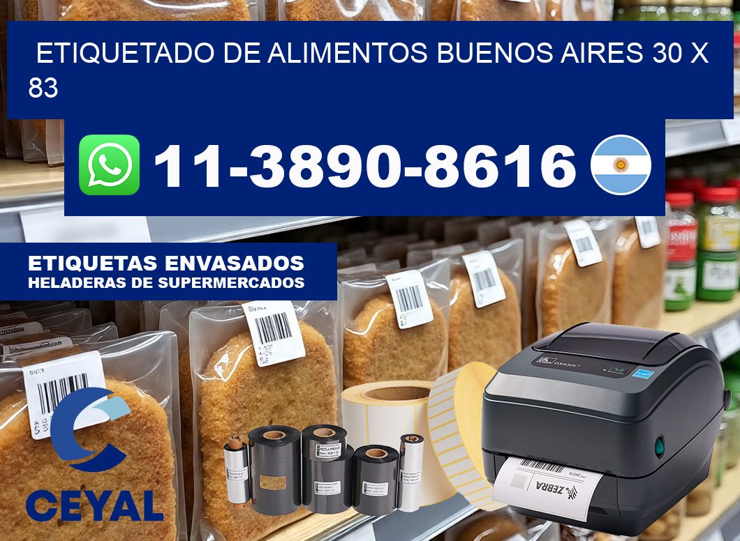 Etiquetado de alimentos buenos aires 30 x 83