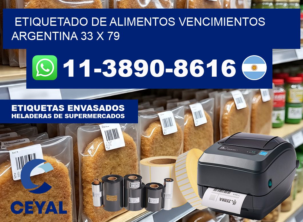 Etiquetado de alimentos vencimientos Argentina 33 x 79