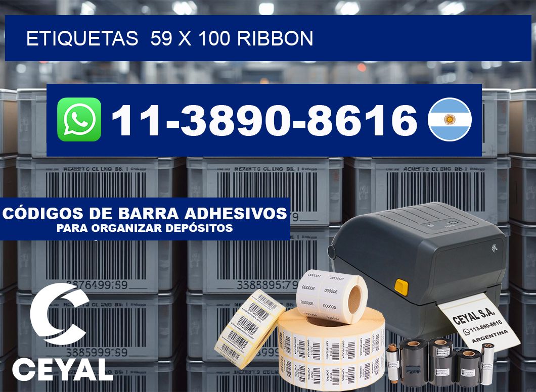 Etiquetas 59 x 100 ribbon