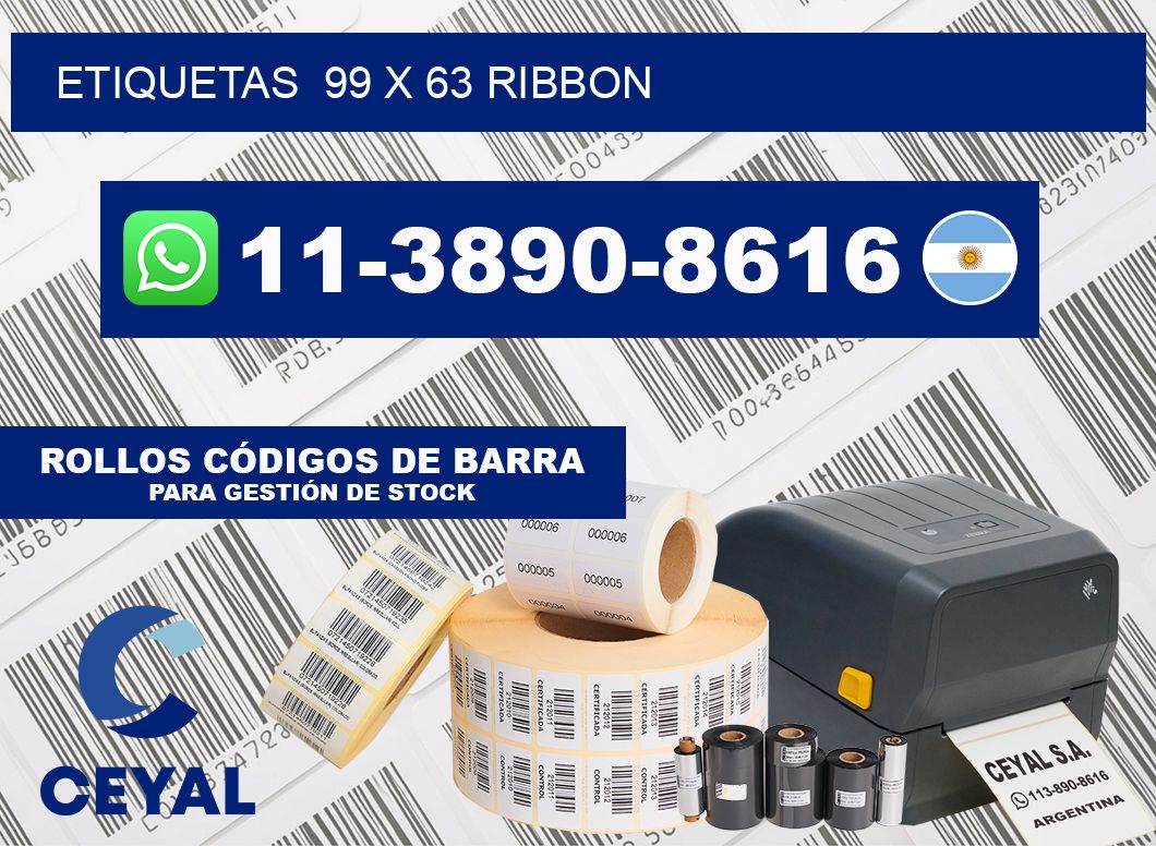 Etiquetas  99 x 63 ribbon