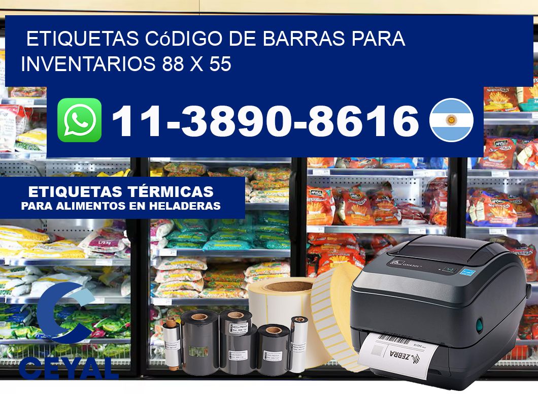 Etiquetas código de barras para inventarios 88 x 55