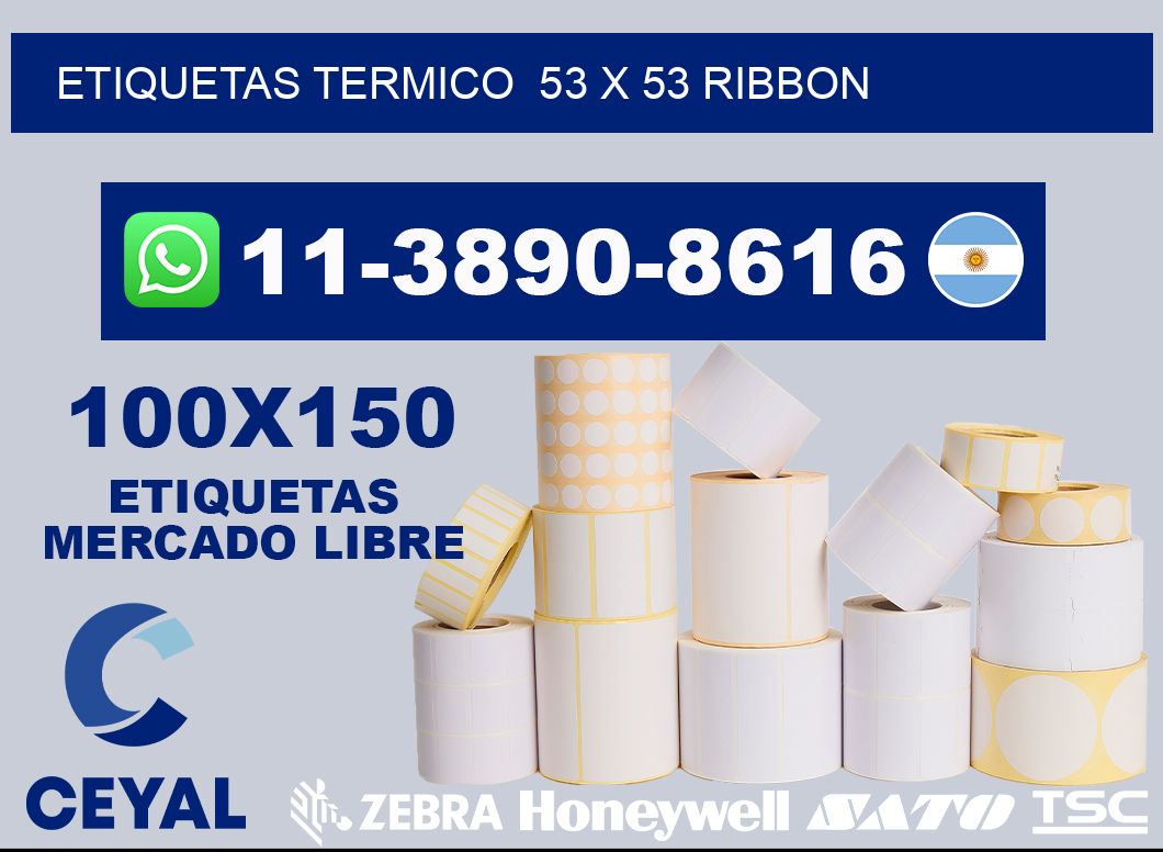 Etiquetas termico  53 x 53 ribbon