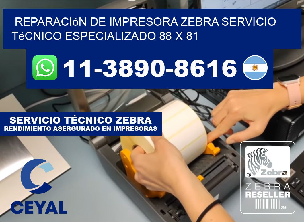 Reparación de Impresora Zebra Servicio Técnico Especializado 88 x 81