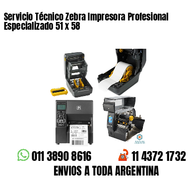 Servicio Técnico Zebra Impresora Profesional Especializado 51 x 58