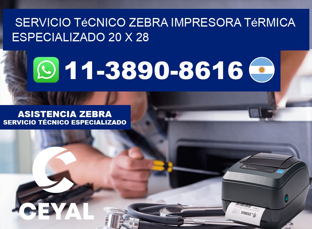 Servicio Técnico Zebra Impresora Térmica Especializado 20 x 28