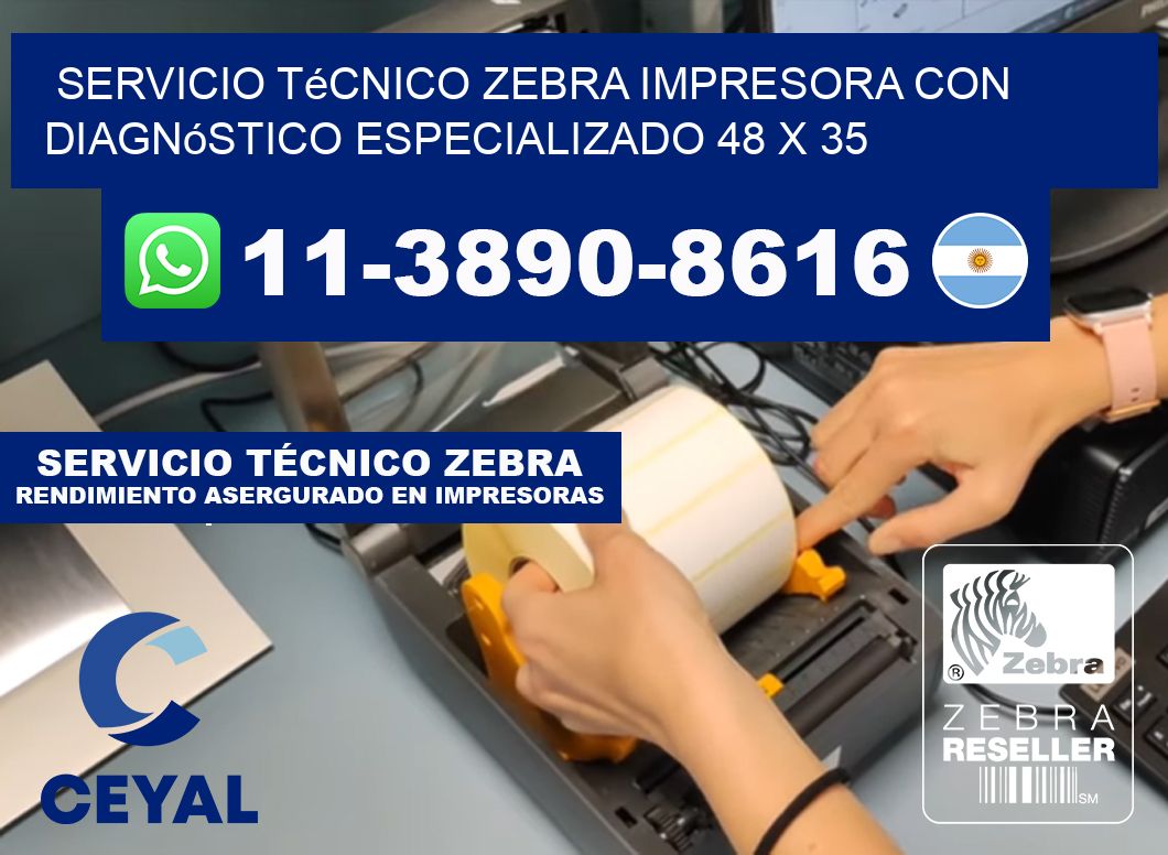 Servicio Técnico Zebra Impresora con Diagnóstico Especializado 48 x 35