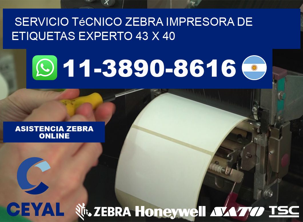 Servicio Técnico Zebra Impresora de Etiquetas Experto 43 x 40