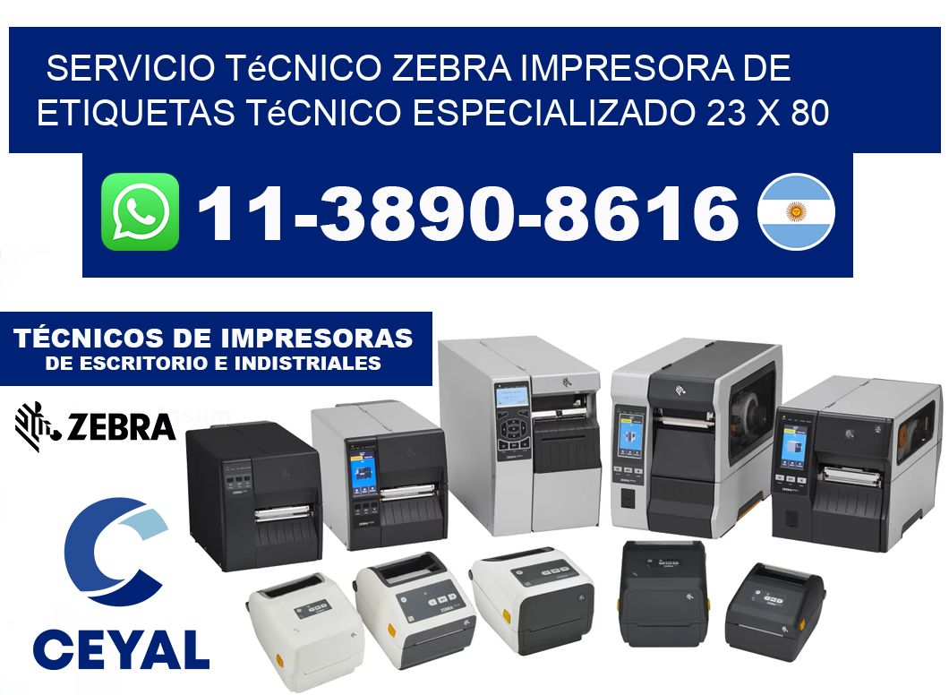 Servicio Técnico Zebra Impresora de Etiquetas Técnico Especializado 23 x 80