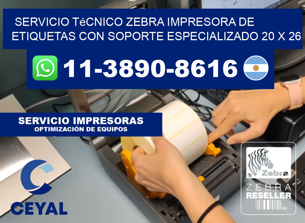 Servicio Técnico Zebra Impresora de Etiquetas con Soporte Especializado 20 x 26