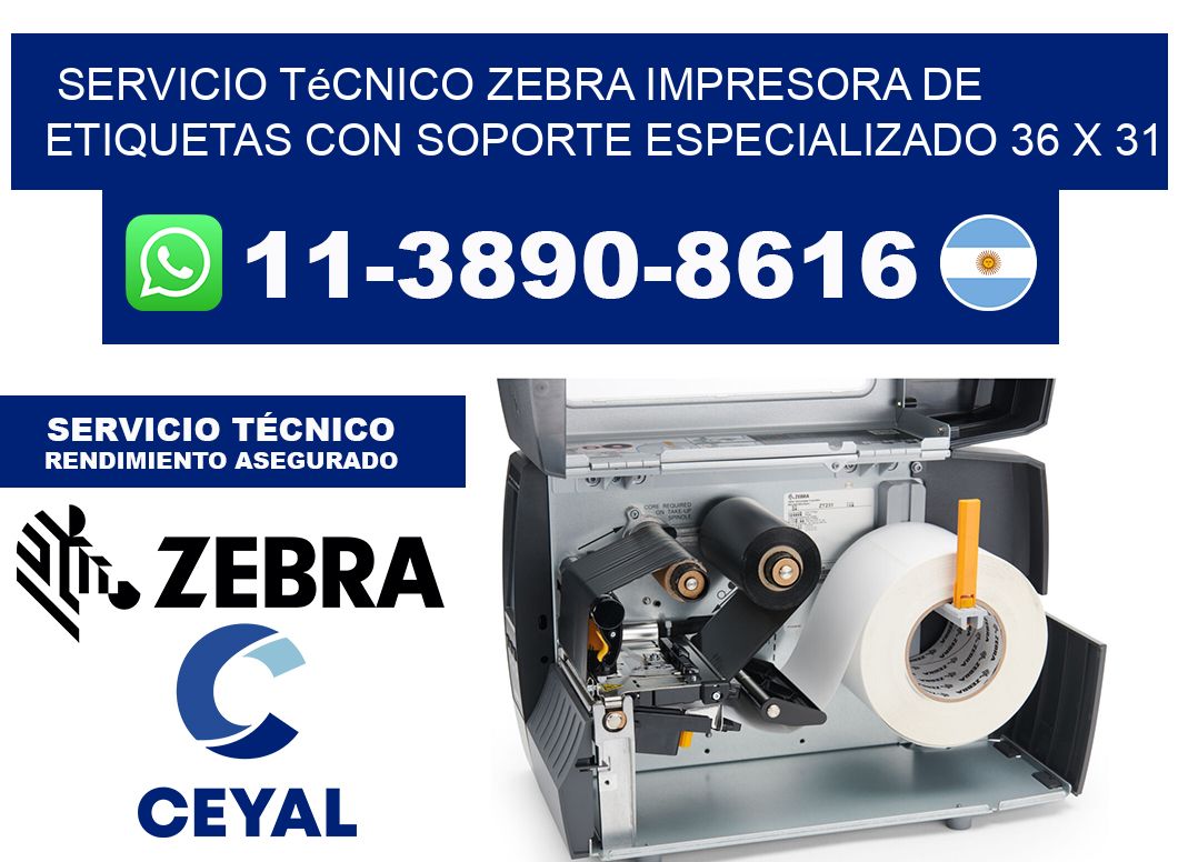 Servicio Técnico Zebra Impresora de Etiquetas con Soporte Especializado 36 x 31