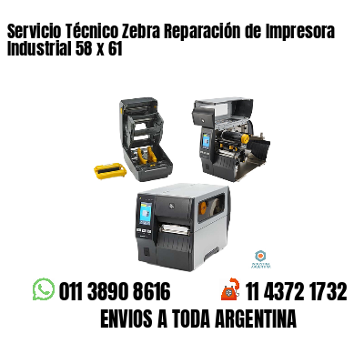 Servicio Técnico Zebra Reparación de Impresora Industrial 58 x 61