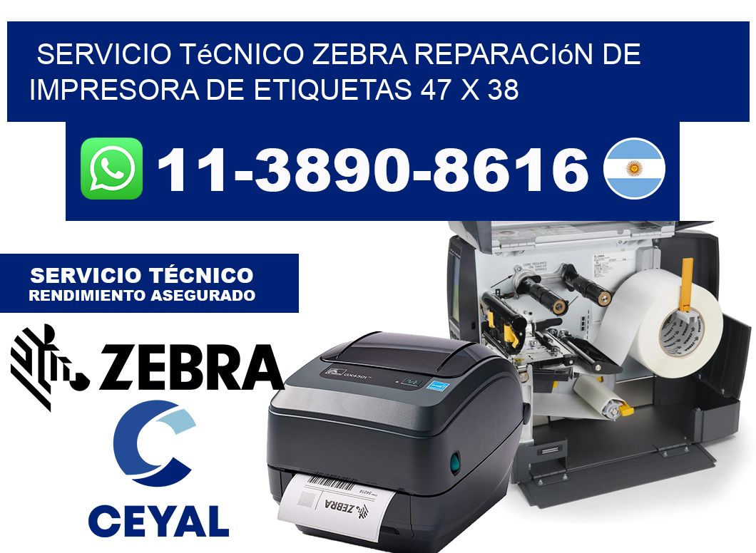 Servicio Técnico Zebra Reparación de Impresora de Etiquetas 47 x 38