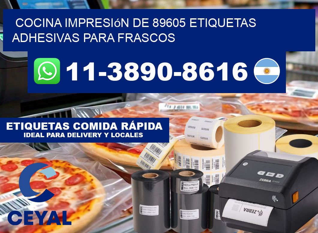 cocina impresión de 89605 etiquetas adhesivas para frascos