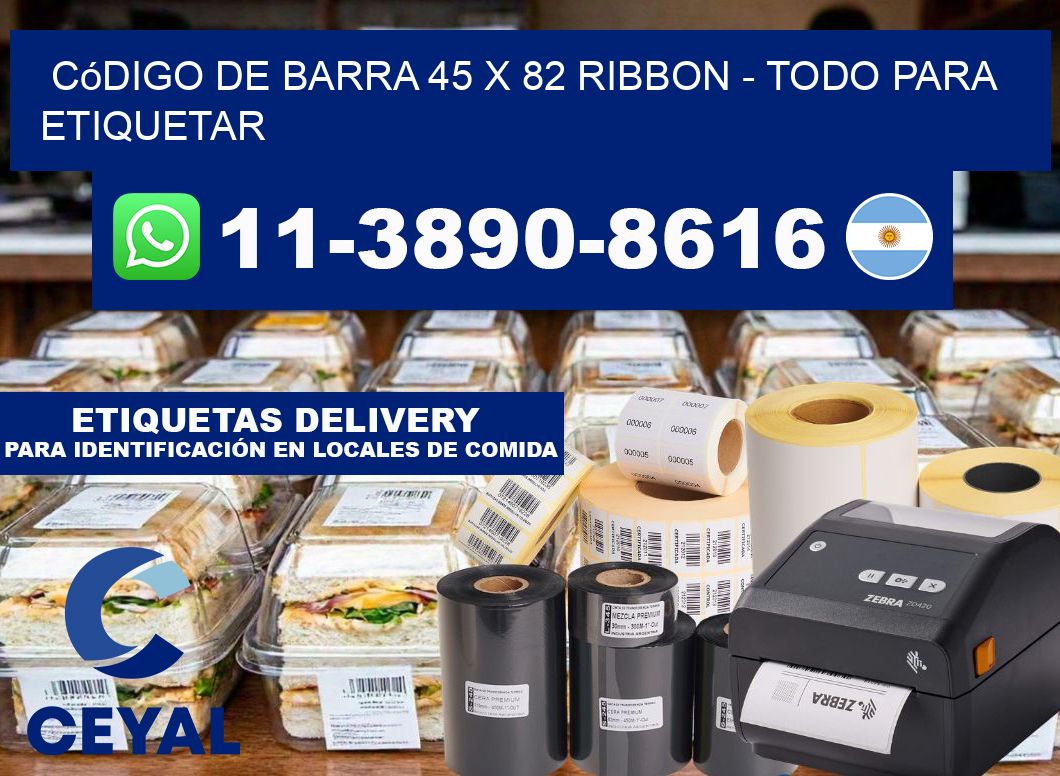 código de barra 45 x 82 ribbon - Todo para Etiquetar