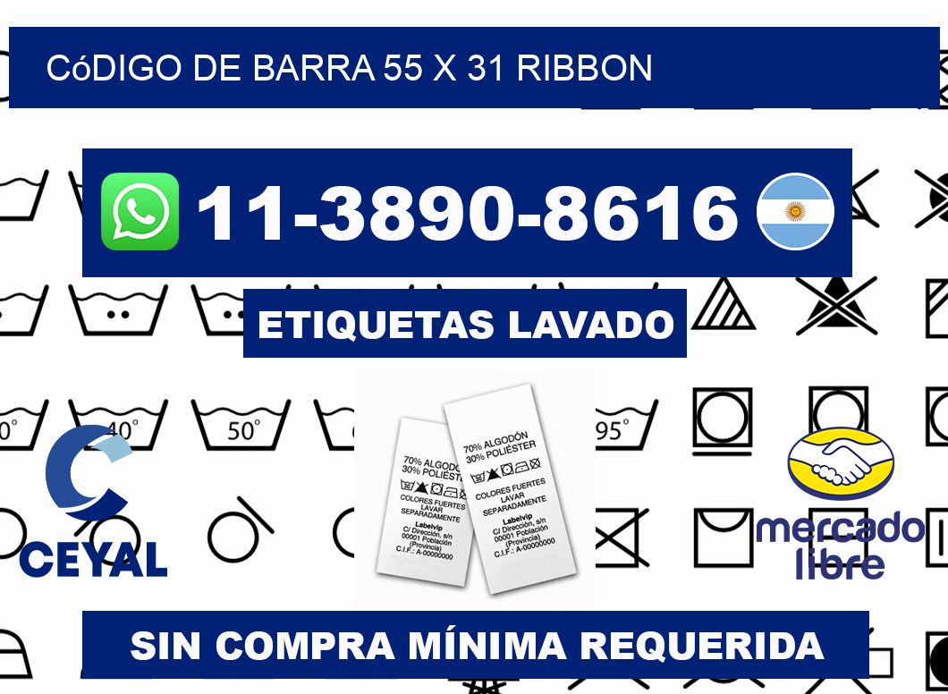 código de barra 55 x 31 ribbon