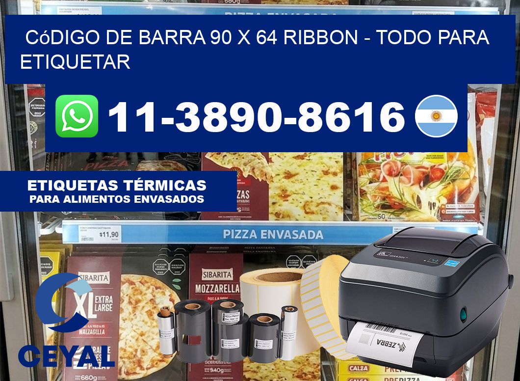 código de barra 90 x 64 ribbon – Todo para Etiquetar