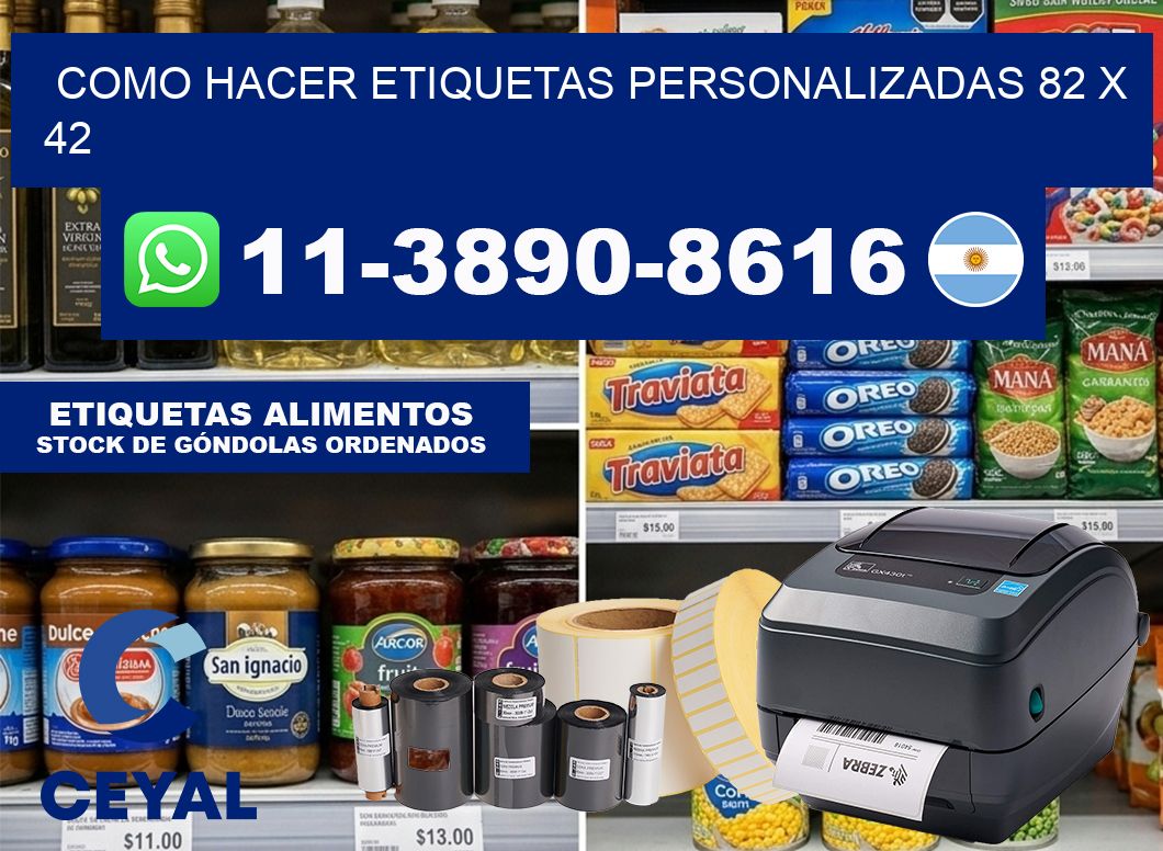como hacer etiquetas personalizadas 82 x 42