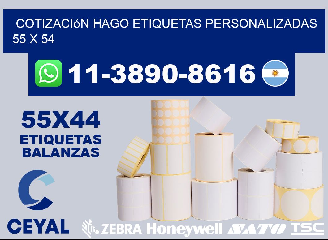 cotización hago etiquetas personalizadas 55 x 54