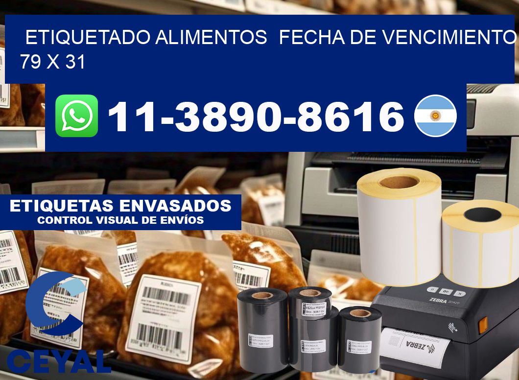 etiquetado alimentos  Fecha de vencimiento 79 x 31