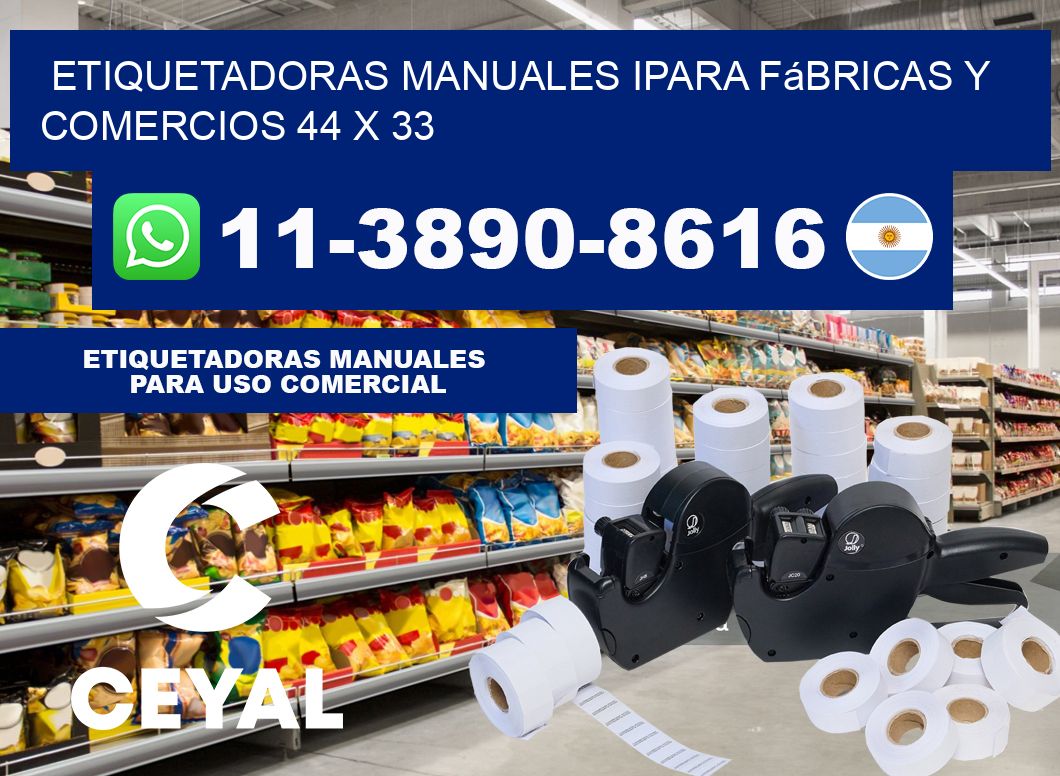 etiquetadoras manuales ipara fábricas y comercios 44 x 33