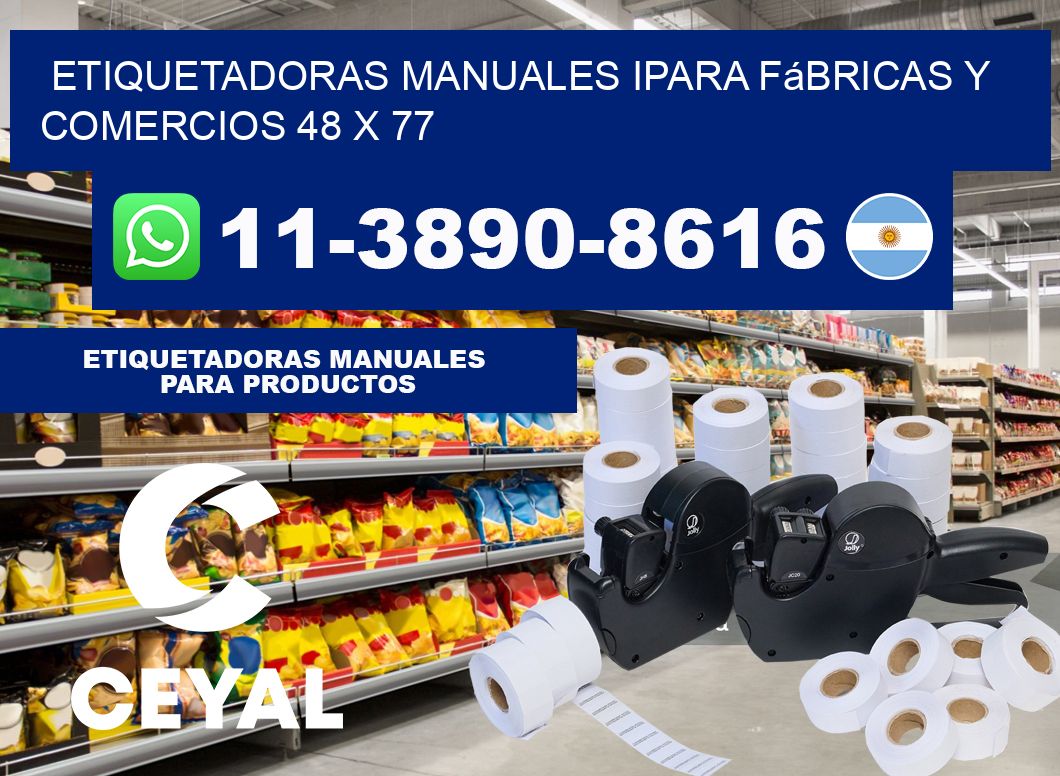 etiquetadoras manuales ipara fábricas y comercios 48 x 77