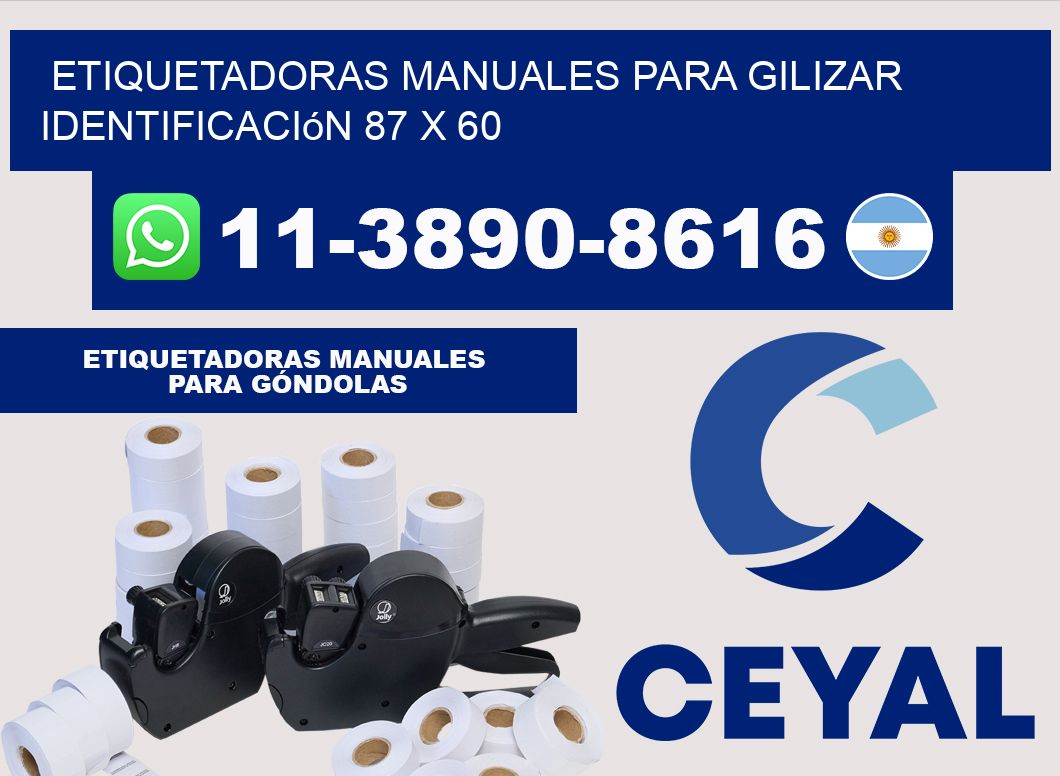 etiquetadoras manuales para gilizar identificación 87 x 60