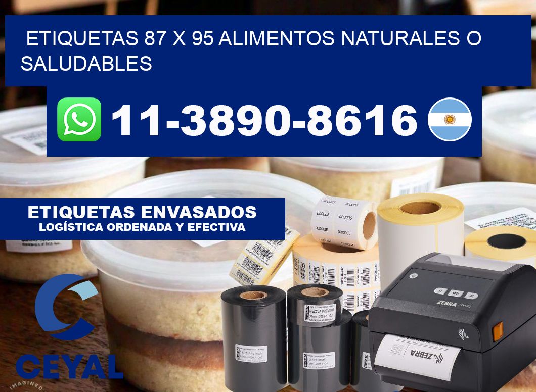 etiquetas 87 x 95 alimentos naturales o saludables