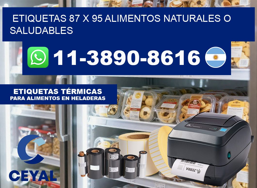 etiquetas 87 x 95 alimentos naturales o saludables