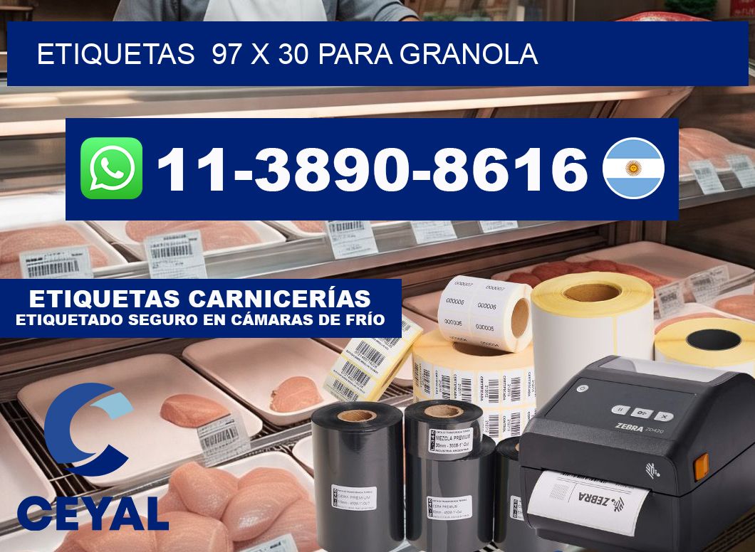etiquetas  97 x 30 para Granola