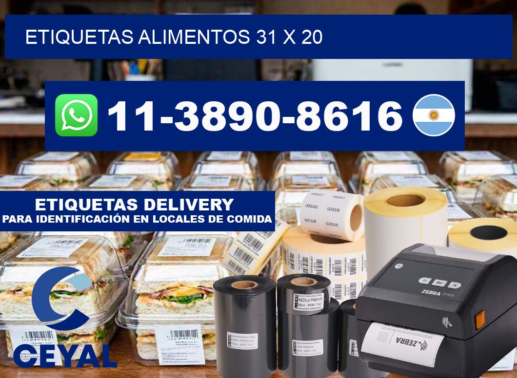 etiquetas alimentos 31 x 20